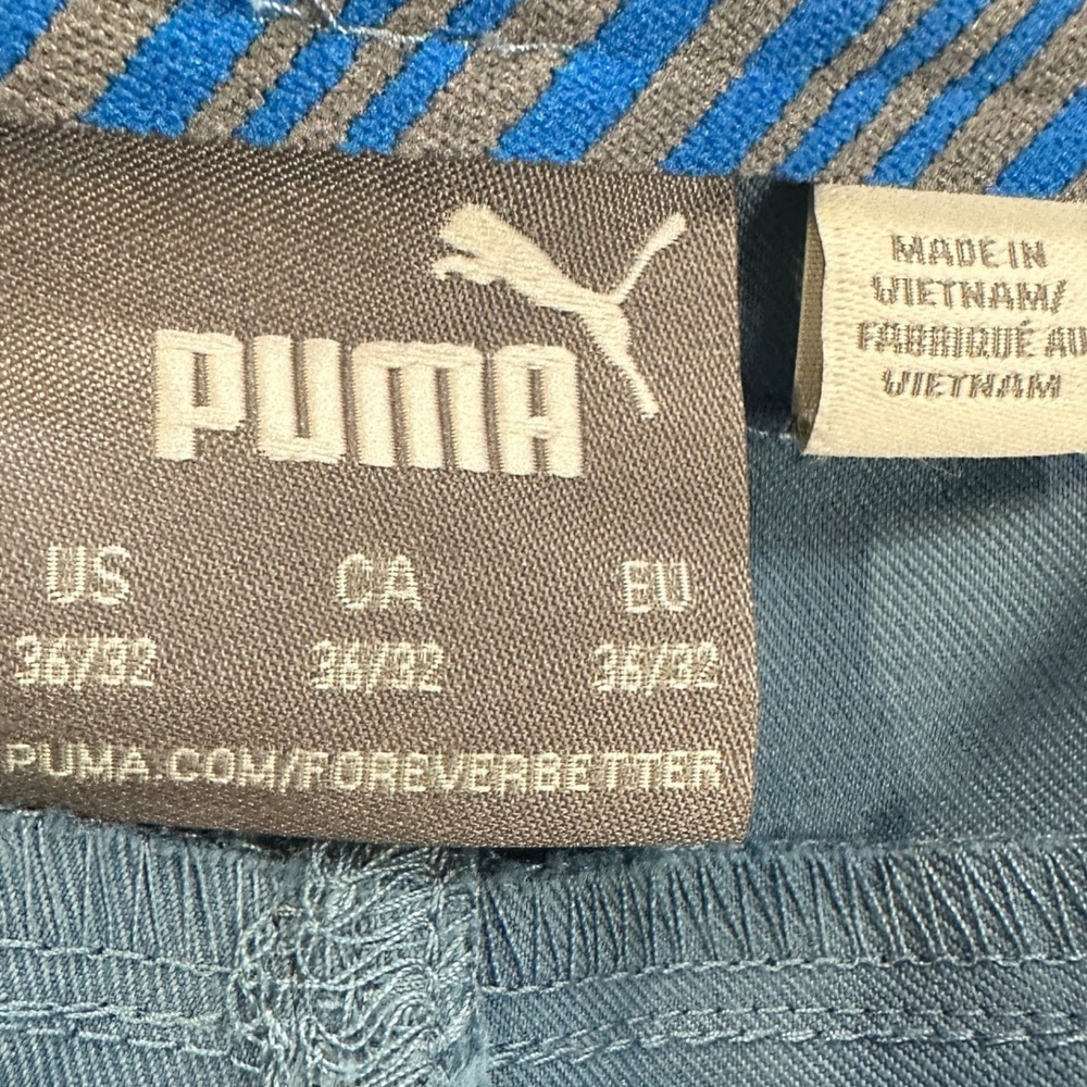 Puma Enjoy Golf Pants Chino Pants 36X32 Blue Flat Front Performance Tech Stretch - Picture 5 of 10